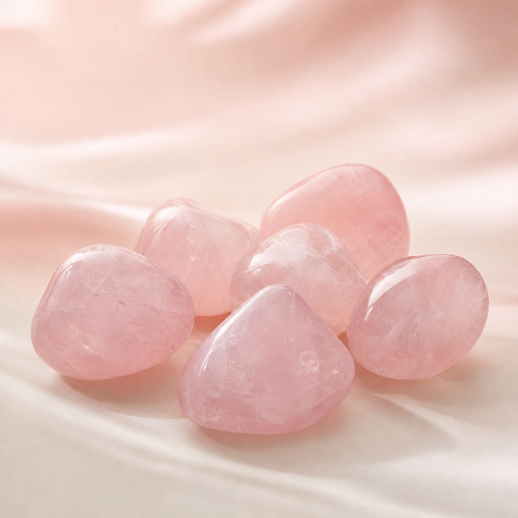 Rose Quartz Tumbled Stones (Set of 5)